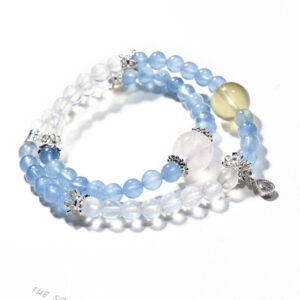 Aquamarine two-layer bracelet2