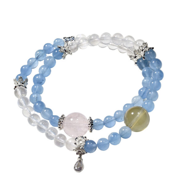 Aquamarine two-layer bracelet1