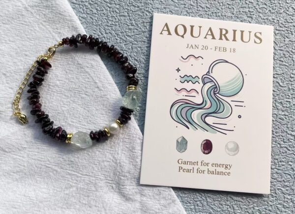 Twelve Constellations Energy Crystal Bracelet